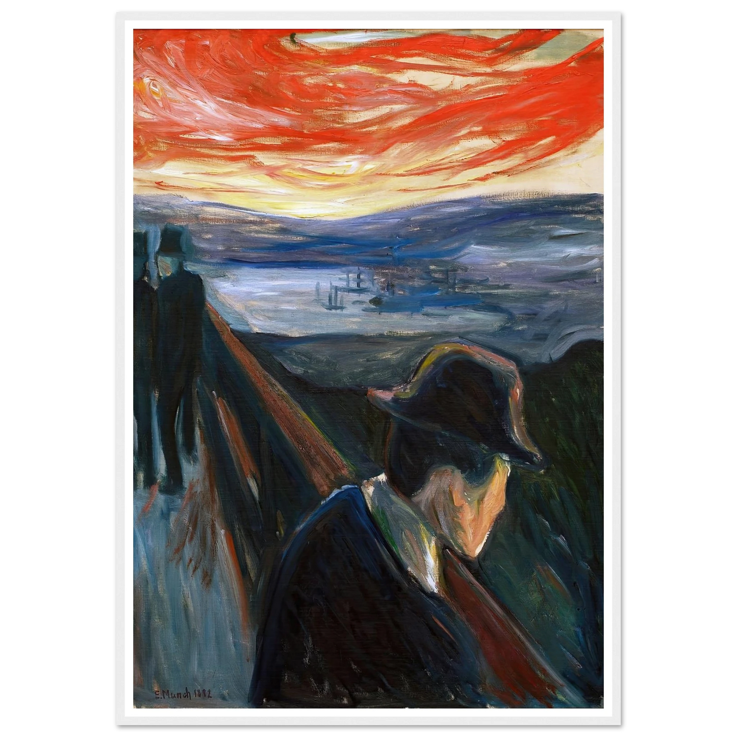 Despair (1892) Art Print | Edvard Munch - Framed Poster - 30x40 cm / 12x16″ - Black frame