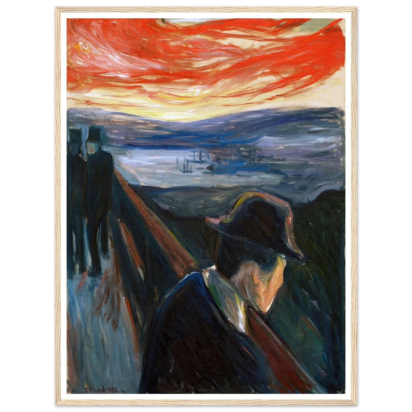 Despair (1892) Art Print | Edvard Munch - Framed Poster - 30x40 cm / 12x16″ - Black frame
