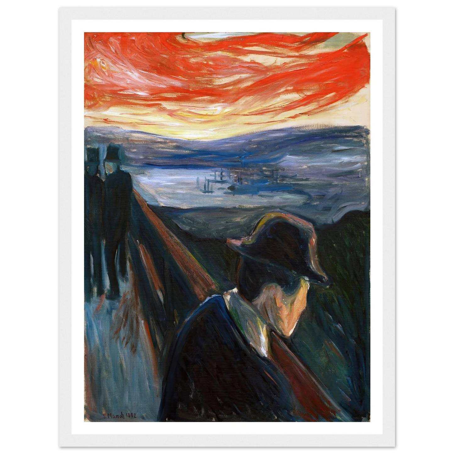 Despair (1892) Art Print | Edvard Munch - Framed Poster - 30x40 cm / 12x16″ - Black frame