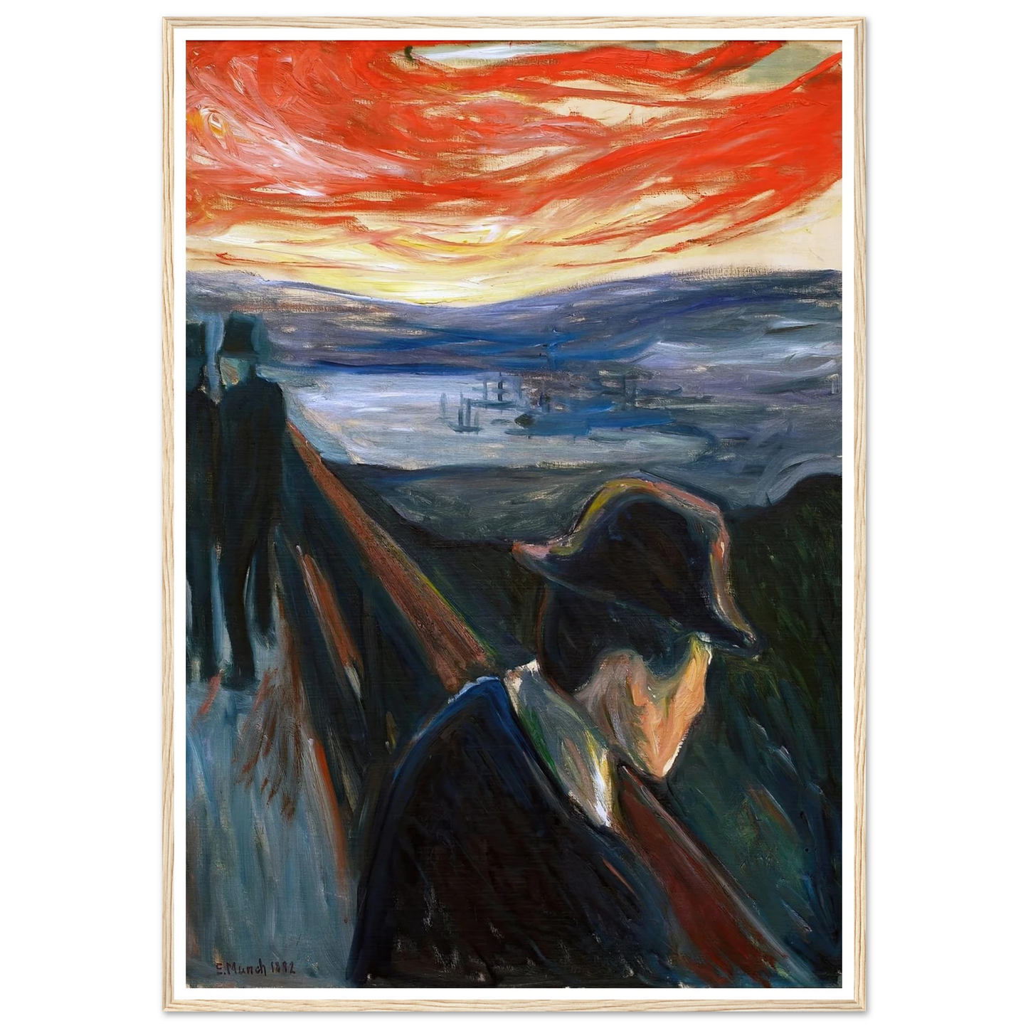 Despair (1892) Art Print | Edvard Munch - Framed Poster - 30x40 cm / 12x16″ - Black frame