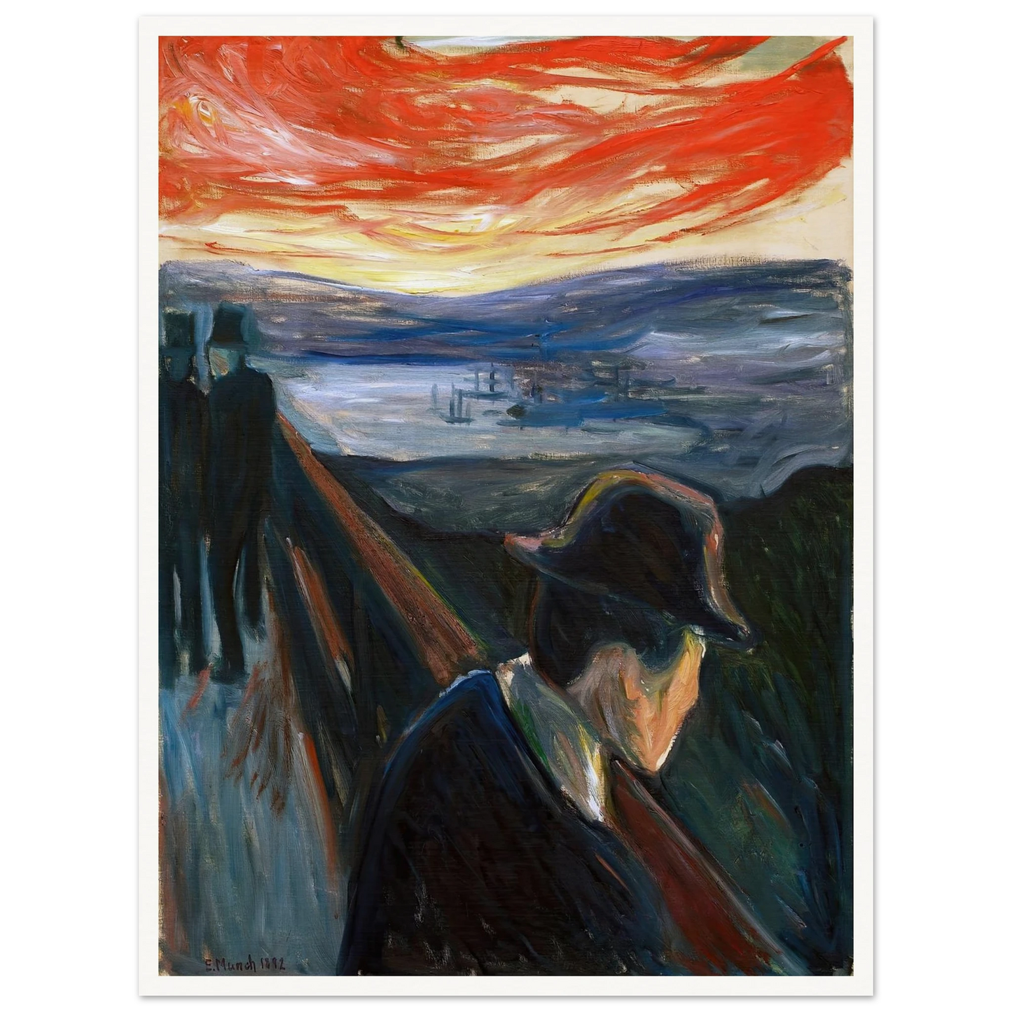 Despair (1892) Art Print | Edvard Munch - Framed Poster - 30x40 cm / 12x16″ - Black frame