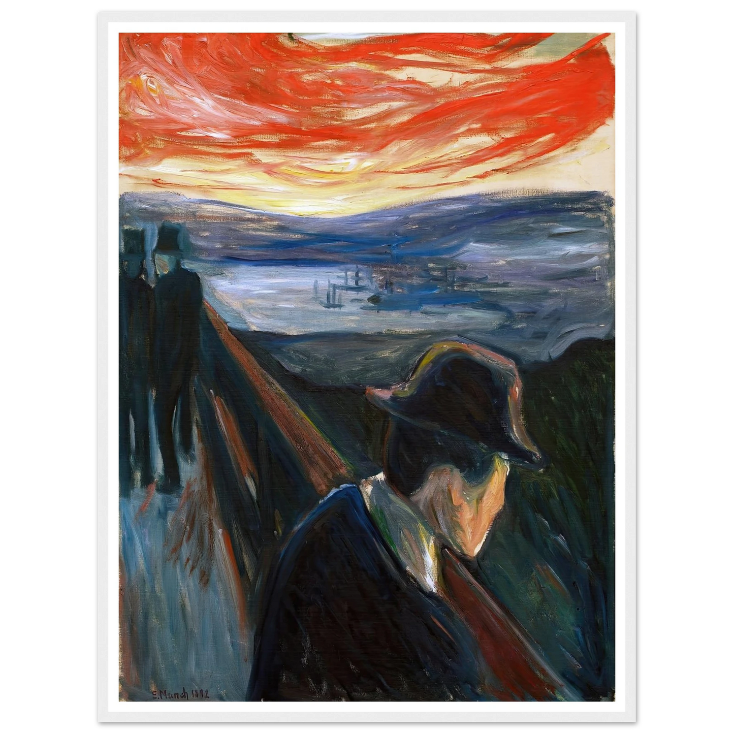 Despair (1892) Art Print | Edvard Munch - Framed Poster - 30x40 cm / 12x16″ - Black frame