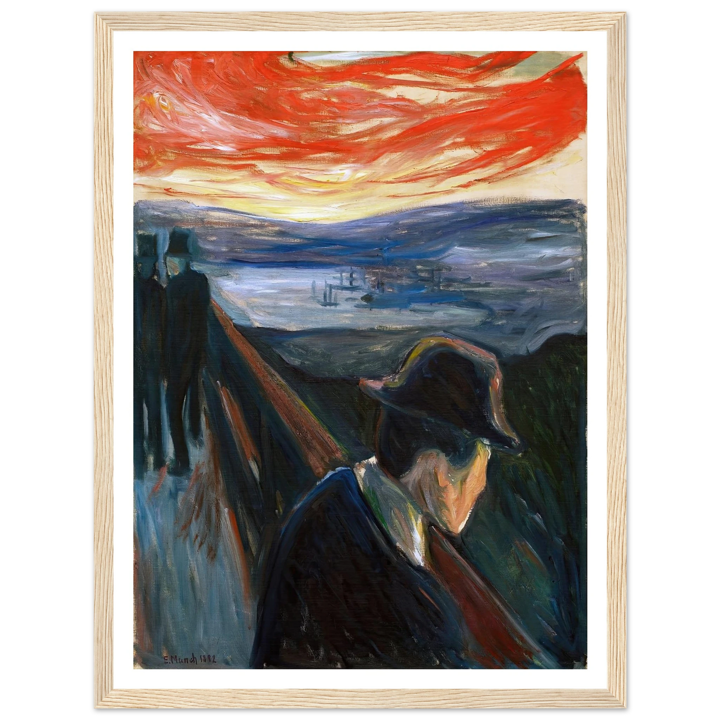 Despair (1892) Art Print | Edvard Munch - Framed Poster - 30x40 cm / 12x16″ - Black frame