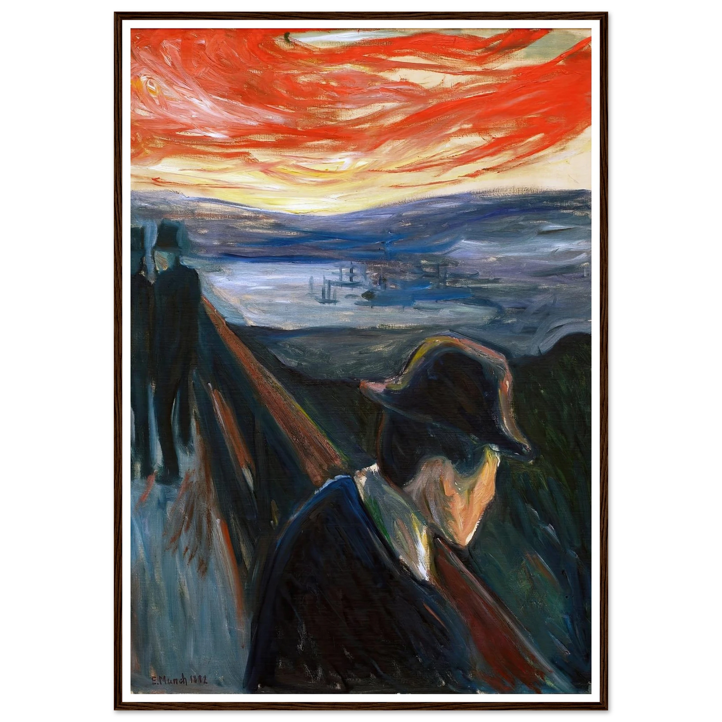 Despair (1892) Art Print | Edvard Munch - Framed Poster - 30x40 cm / 12x16″ - Black frame