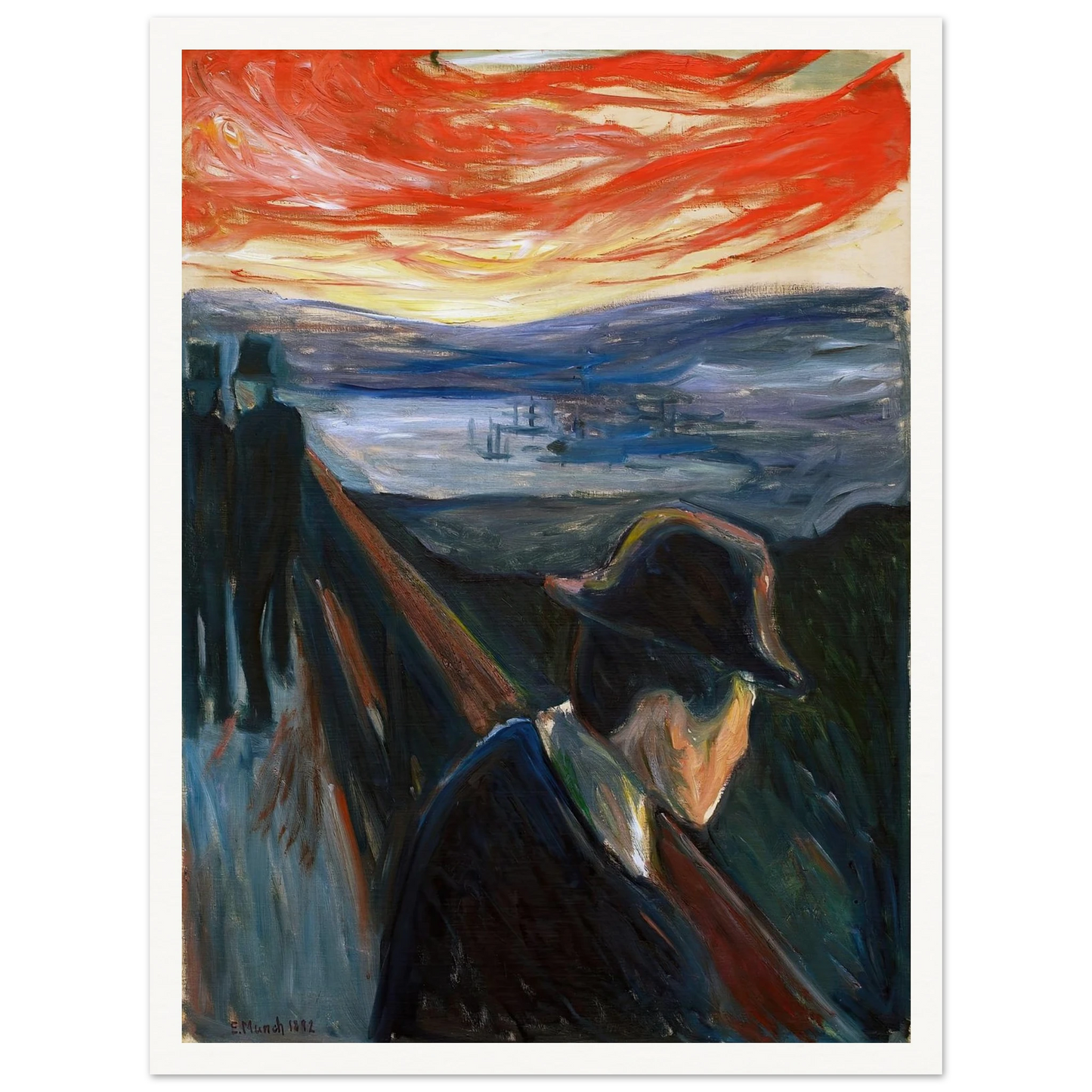 Despair (1892) Art Print | Edvard Munch - Framed Poster - 30x40 cm / 12x16″ - Black frame
