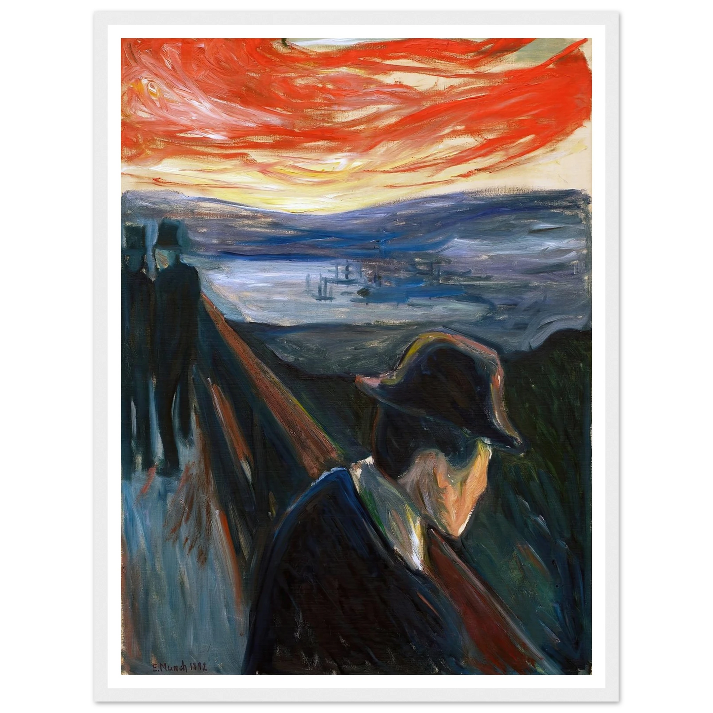Despair (1892) Art Print | Edvard Munch - Framed Poster - 30x40 cm / 12x16″ - Black frame
