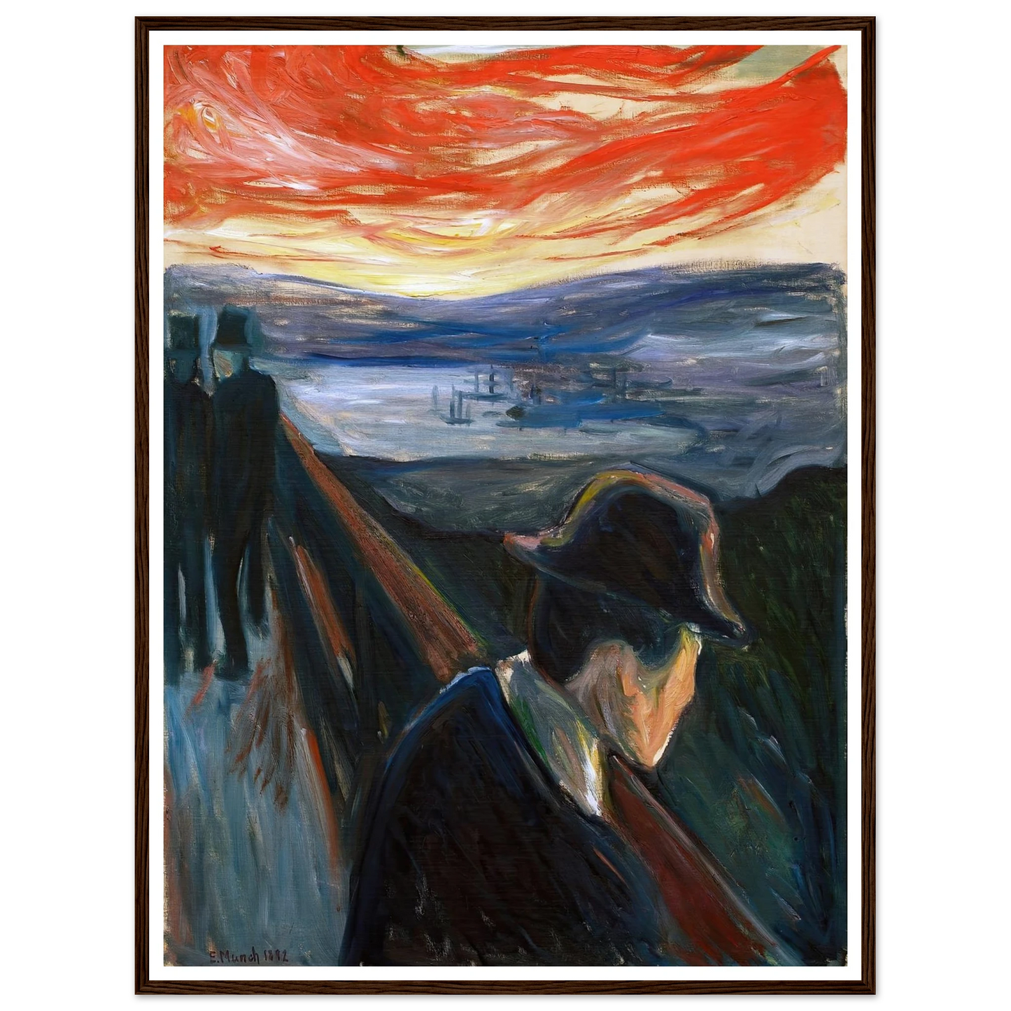 Despair (1892) Art Print | Edvard Munch - Framed Poster - 30x40 cm / 12x16″ - Black frame