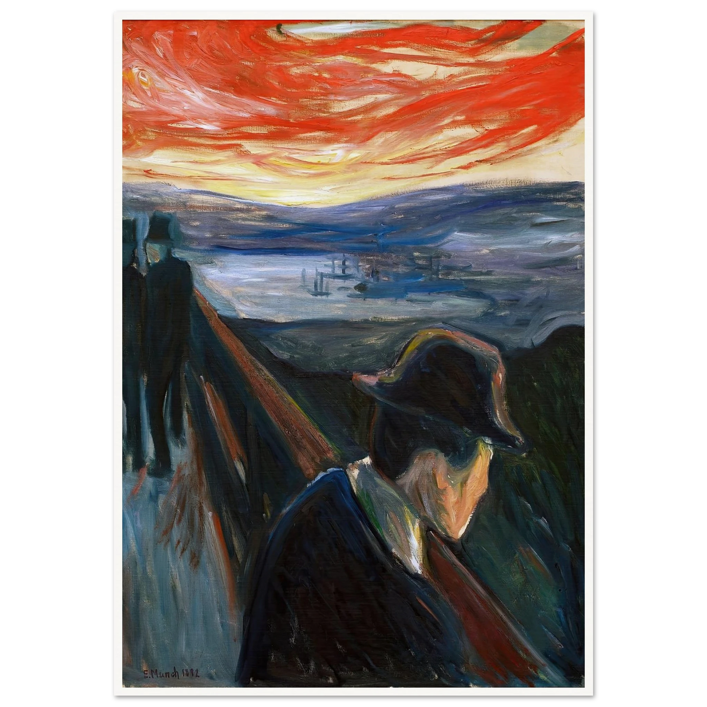 Despair (1892) Art Print | Edvard Munch - Framed Poster - 30x40 cm / 12x16″ - Black frame