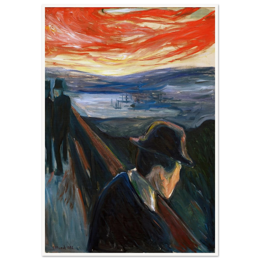 Despair (1892) Art Print | Edvard Munch - Framed Poster - 30x40 cm / 12x16″ - Black frame