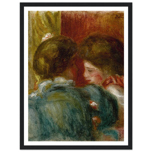 Deux femmes (circa 1903) Art Print | Pierre Auguste Renoir - Framed Poster - 30x40 cm / 12x16″ - Black frame