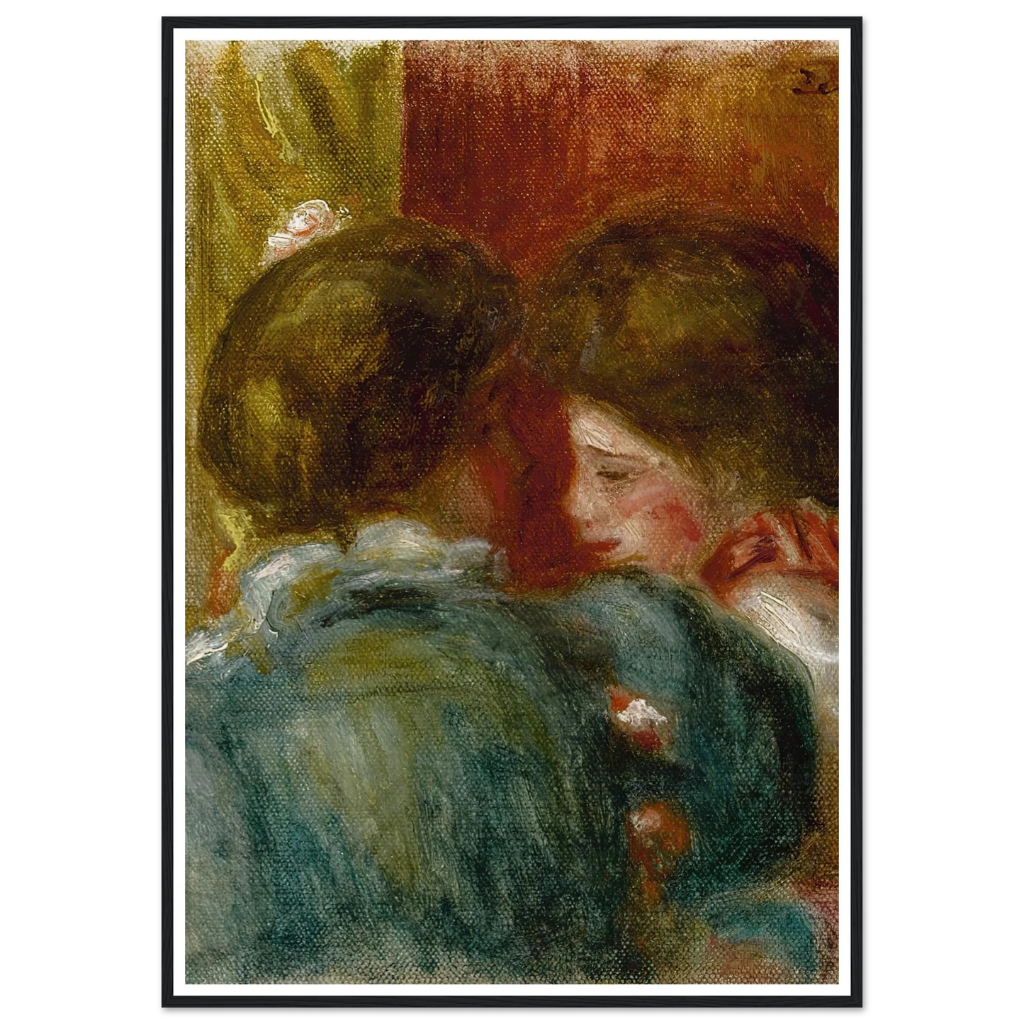 Deux femmes (circa 1903) Art Print | Pierre Auguste Renoir - Framed Poster - 30x40 cm / 12x16″ - Black frame