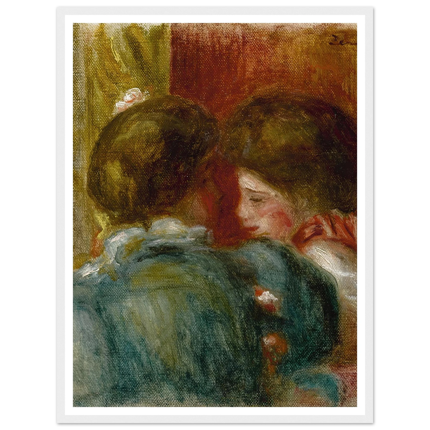Deux femmes (circa 1903) Art Print | Pierre Auguste Renoir - Framed Poster - 30x40 cm / 12x16″ - Black frame