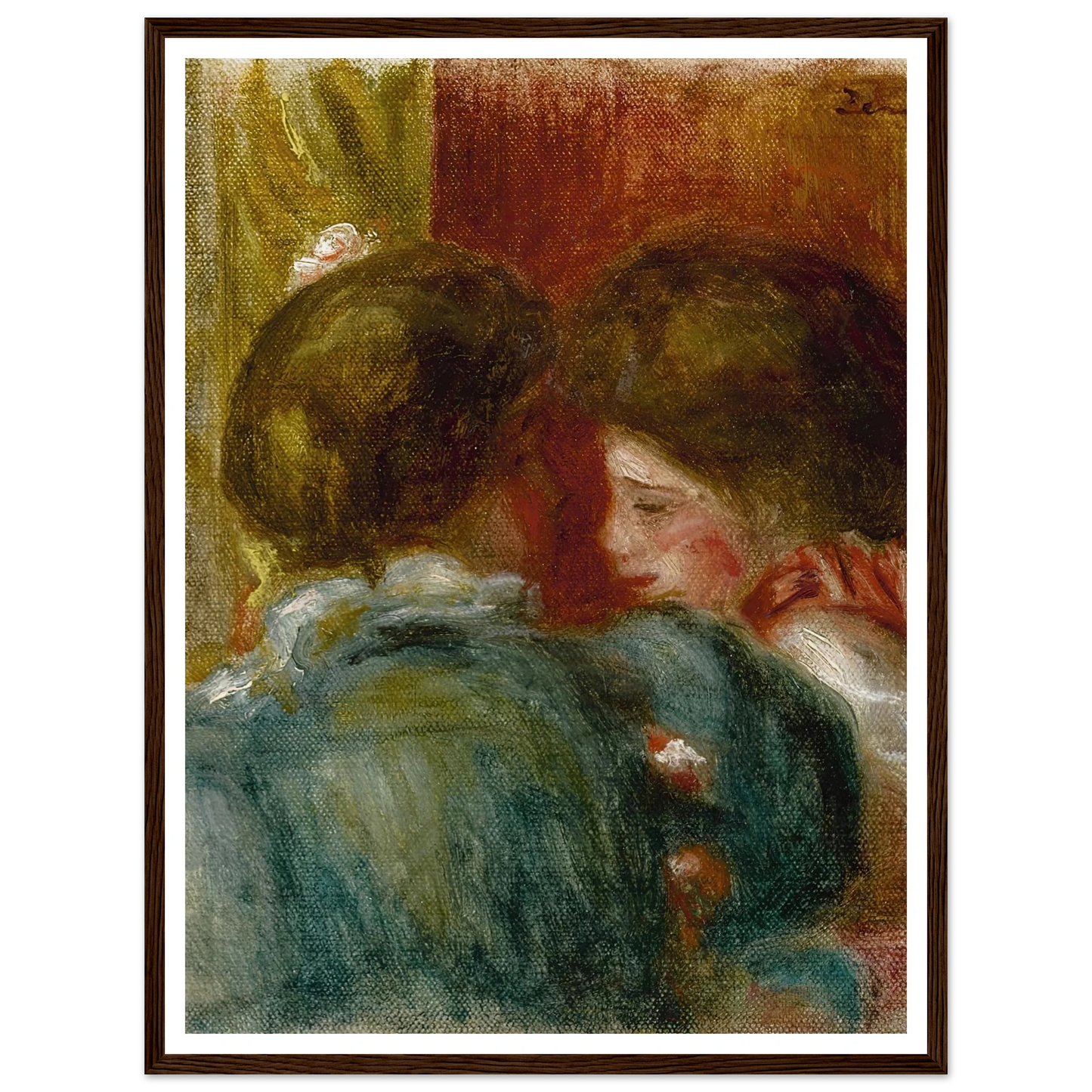Deux femmes (circa 1903) Art Print | Pierre Auguste Renoir - Framed Poster - 30x40 cm / 12x16″ - Black frame