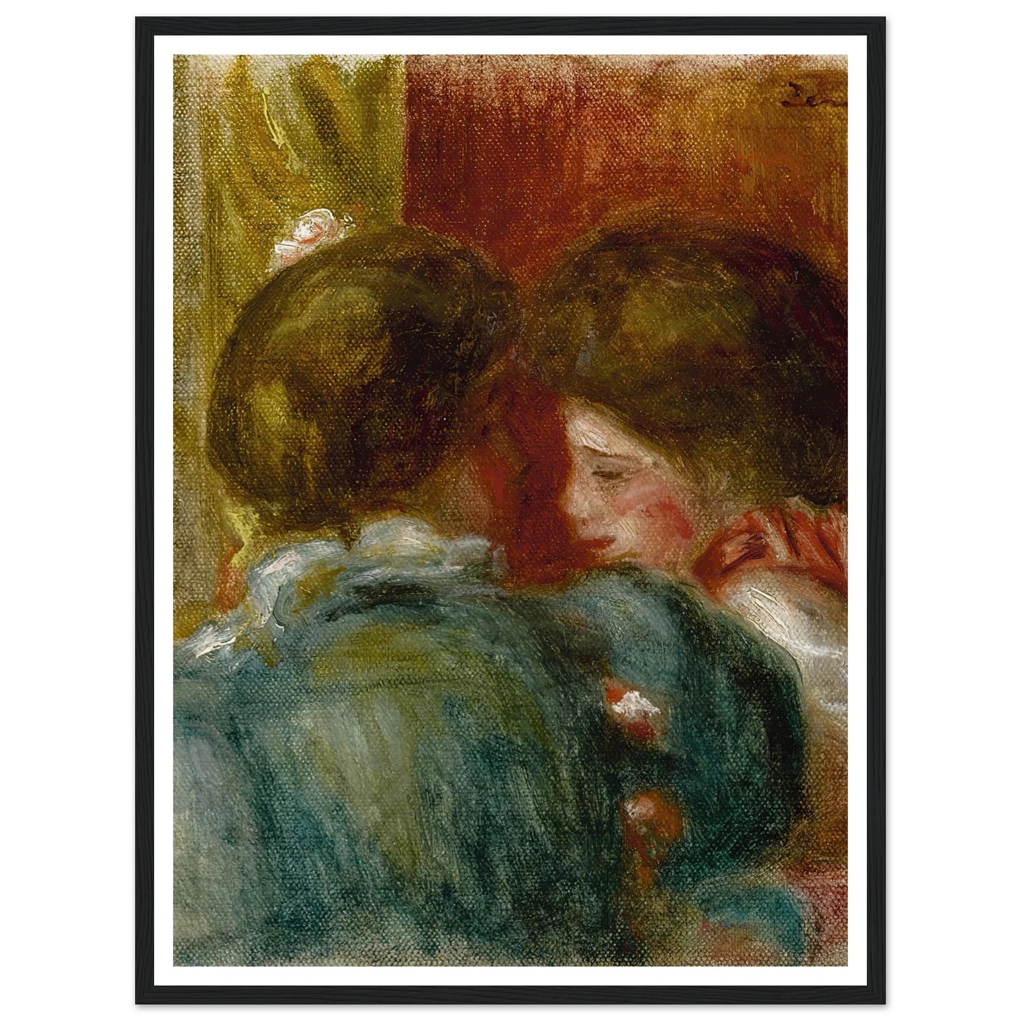 Deux femmes (circa 1903) Art Print | Pierre Auguste Renoir - Framed Poster - 30x40 cm / 12x16″ - Black frame