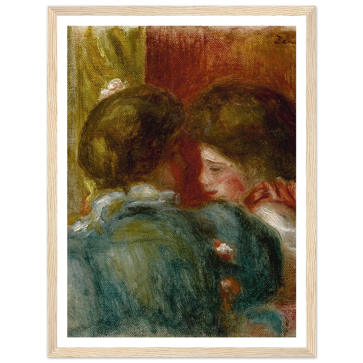 Deux femmes (circa 1903) Art Print | Pierre Auguste Renoir - Framed Poster - 30x40 cm / 12x16″ - Black frame