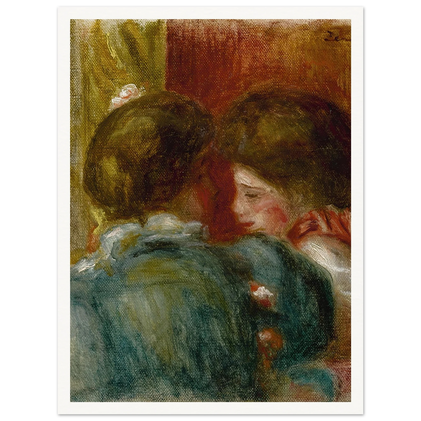 Deux femmes (circa 1903) Art Print | Pierre Auguste Renoir - Framed Poster - 30x40 cm / 12x16″ - Black frame