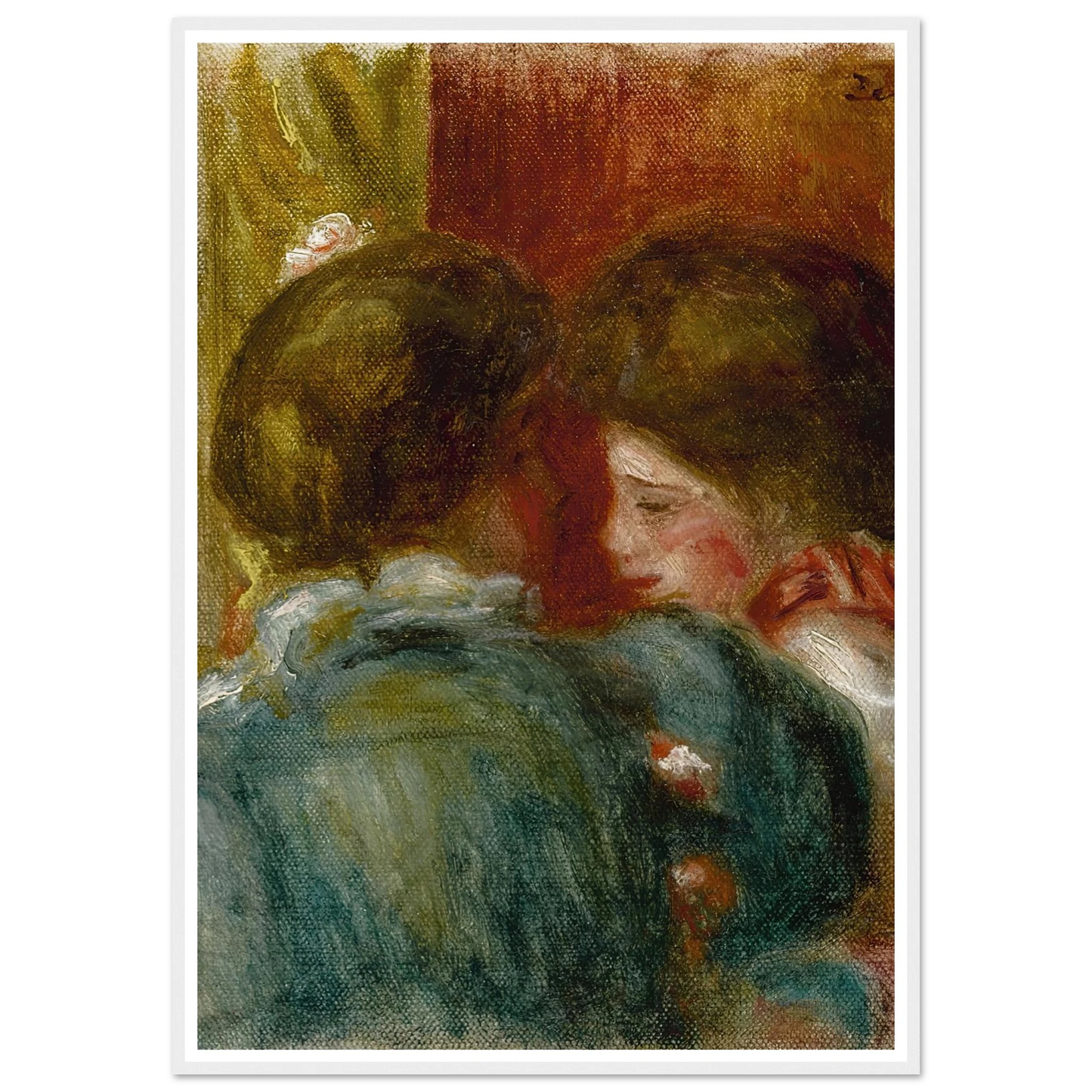 Deux femmes (circa 1903) Art Print | Pierre Auguste Renoir - Framed Poster - 30x40 cm / 12x16″ - Black frame