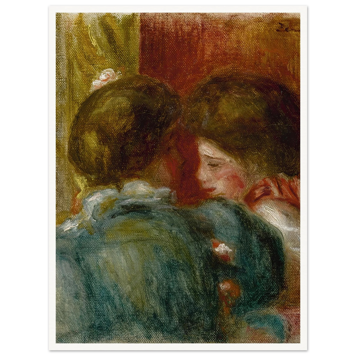Deux femmes (circa 1903) Art Print | Pierre Auguste Renoir - Framed Poster - 30x40 cm / 12x16″ - Black frame