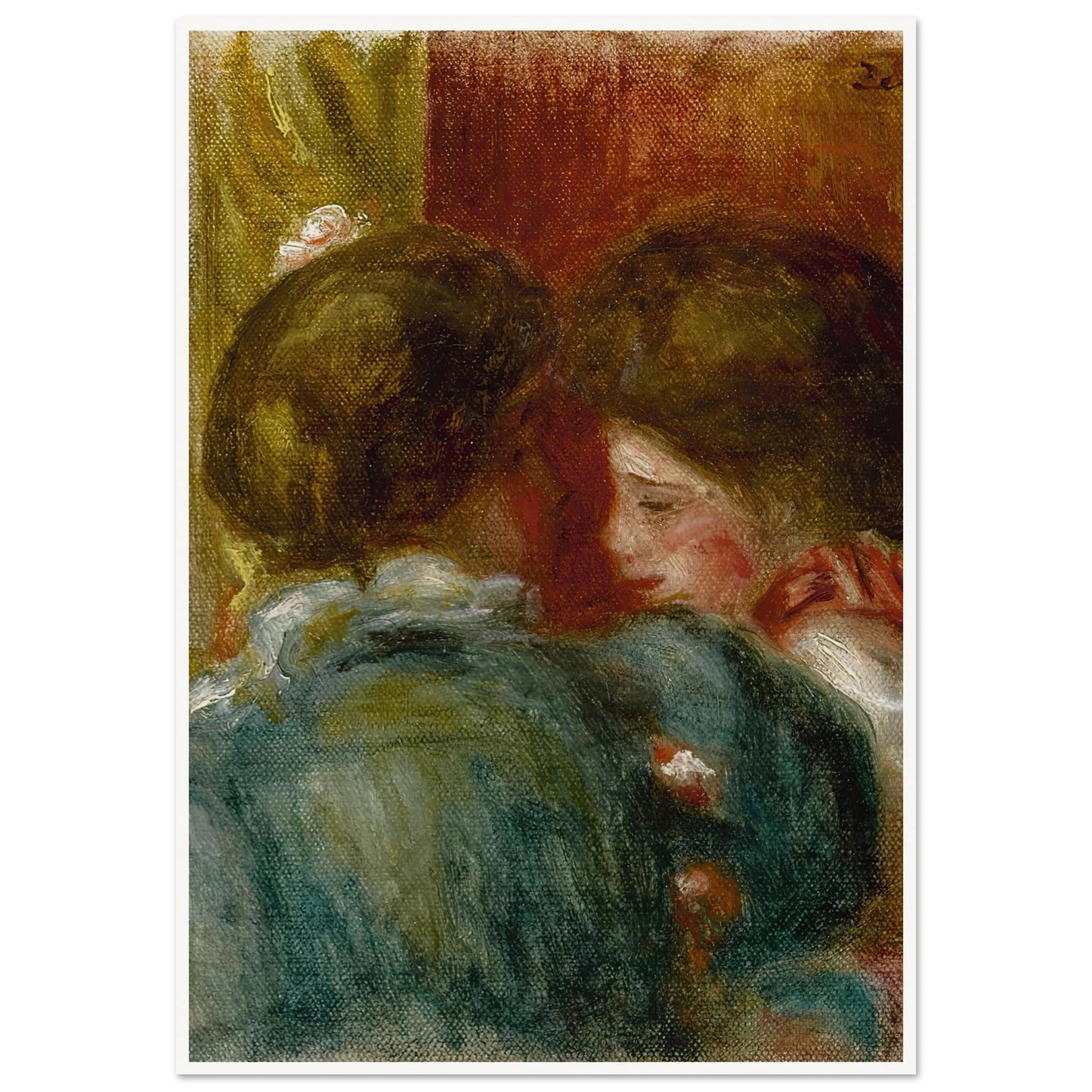 Deux femmes (circa 1903) Art Print | Pierre Auguste Renoir - Framed Poster - 30x40 cm / 12x16″ - Black frame
