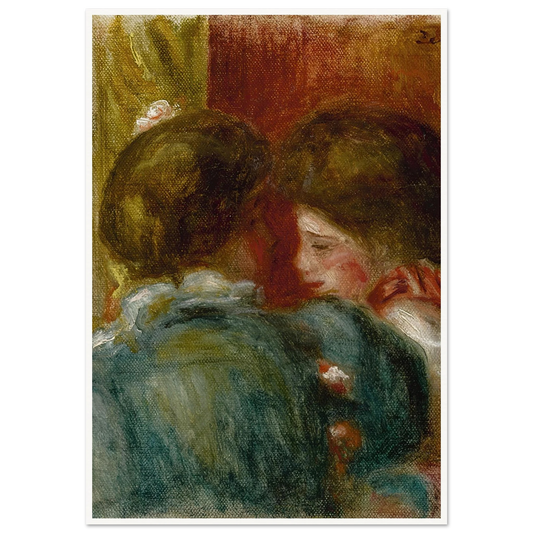 Deux femmes (circa 1903) Art Print | Pierre Auguste Renoir - Framed Poster - 30x40 cm / 12x16″ - Black frame