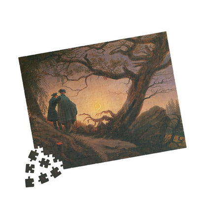 Deux Hommes contemplant la Lune Puzzle | Caspar David Friedrich - - 252 pcs (Horizontal) - 