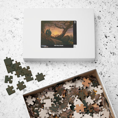 Deux Hommes contemplant la Lune Puzzle | Caspar David Friedrich - - 252 pcs (Horizontal) - 