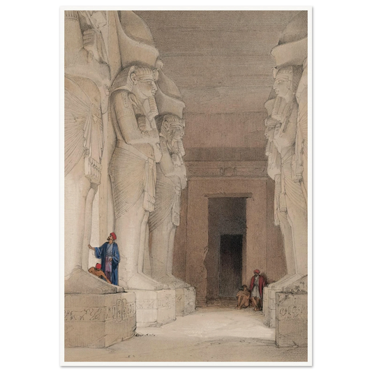 Excavated Temple of Gyrshe [Gerf Hussein], Nubia. (1846-1849) Art Print | David Roberts-Quipham Collections