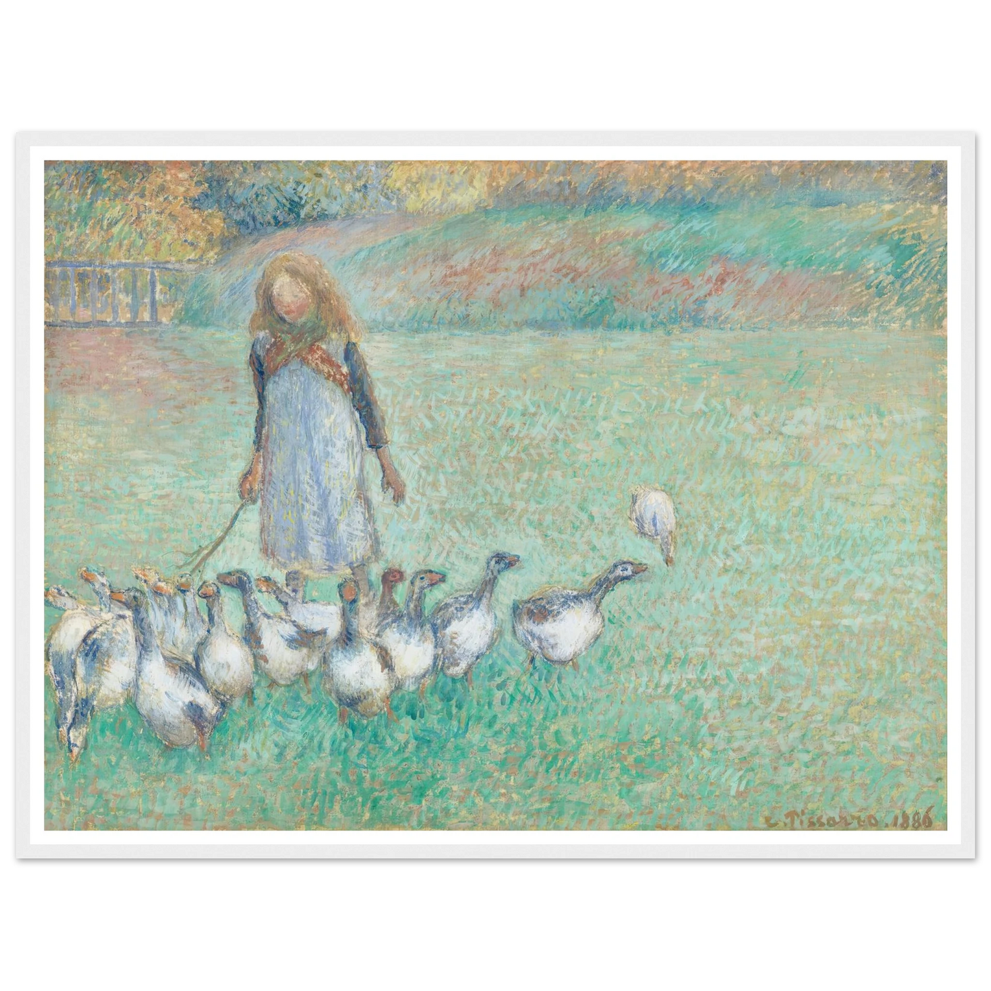 Petite gardeuse d’oies (1886) Art Print | Camille Pissarro-Quipham Collections