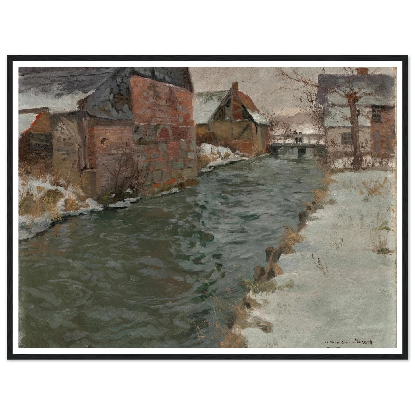 Hameau en bord de rivière (1895) Art Print | Frits Thaulow-Quipham Collections