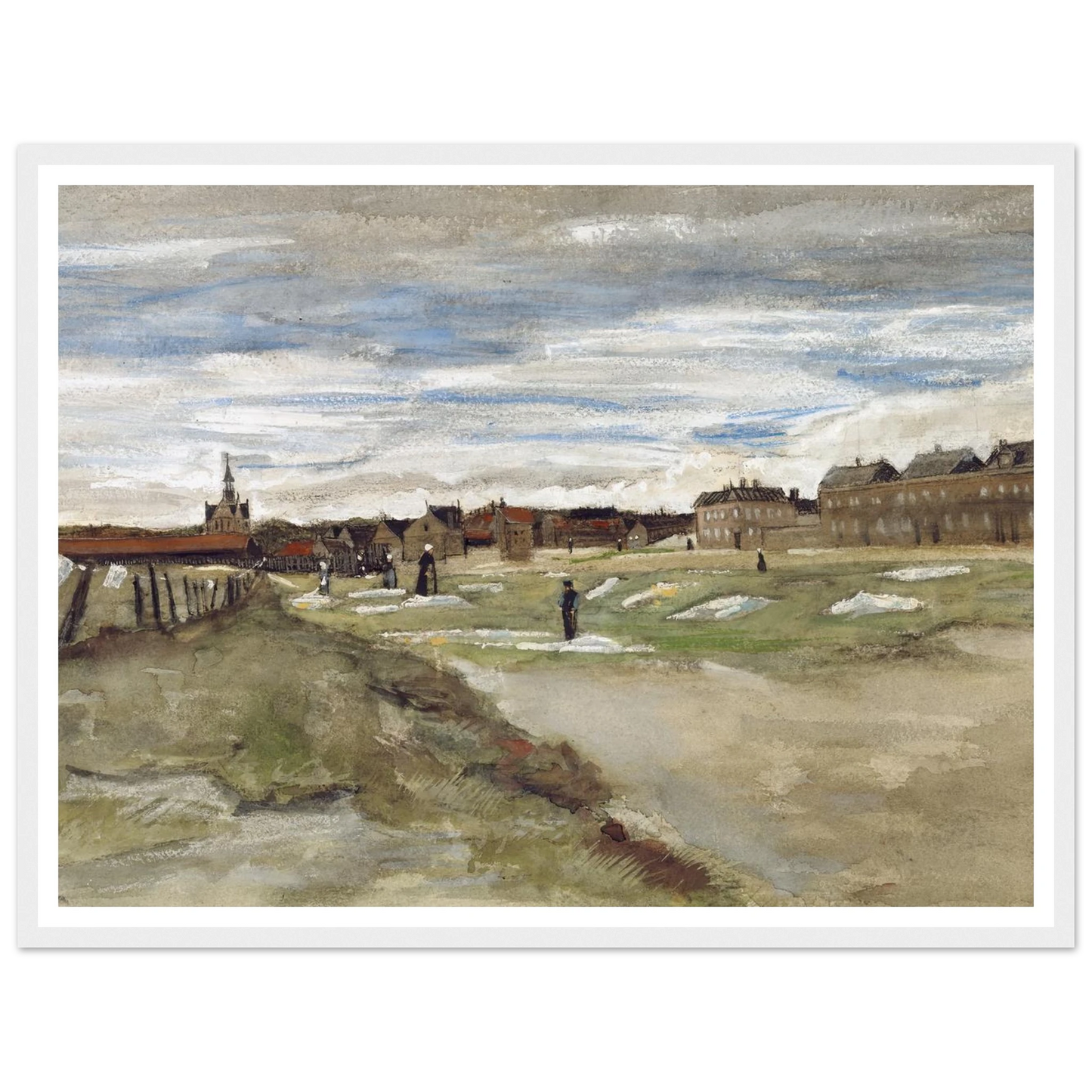 Bleachery at Scheveningen (1882) Art Print | Vincent van Gogh-Quipham Collections