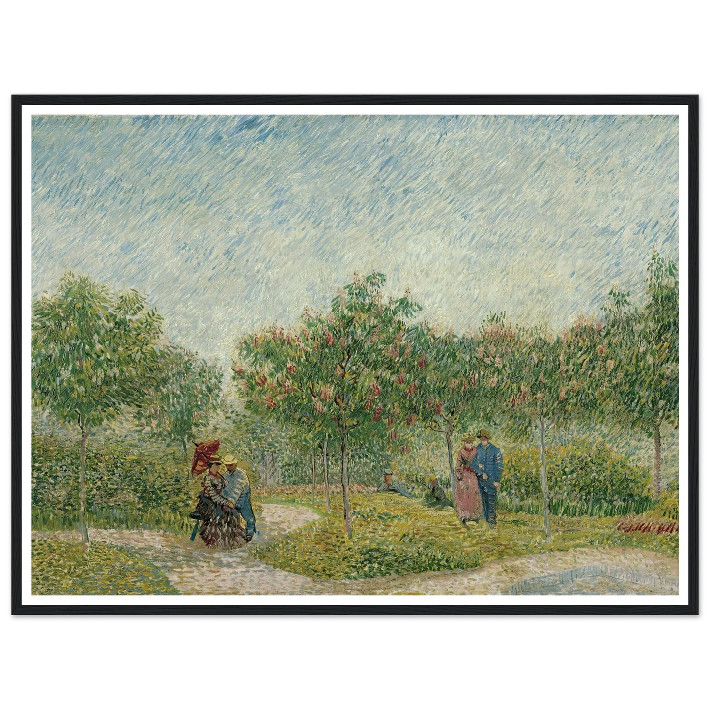 Garden in Montmarte with lovers (1887) Art Print | Vincent van Gogh-Quipham Collections