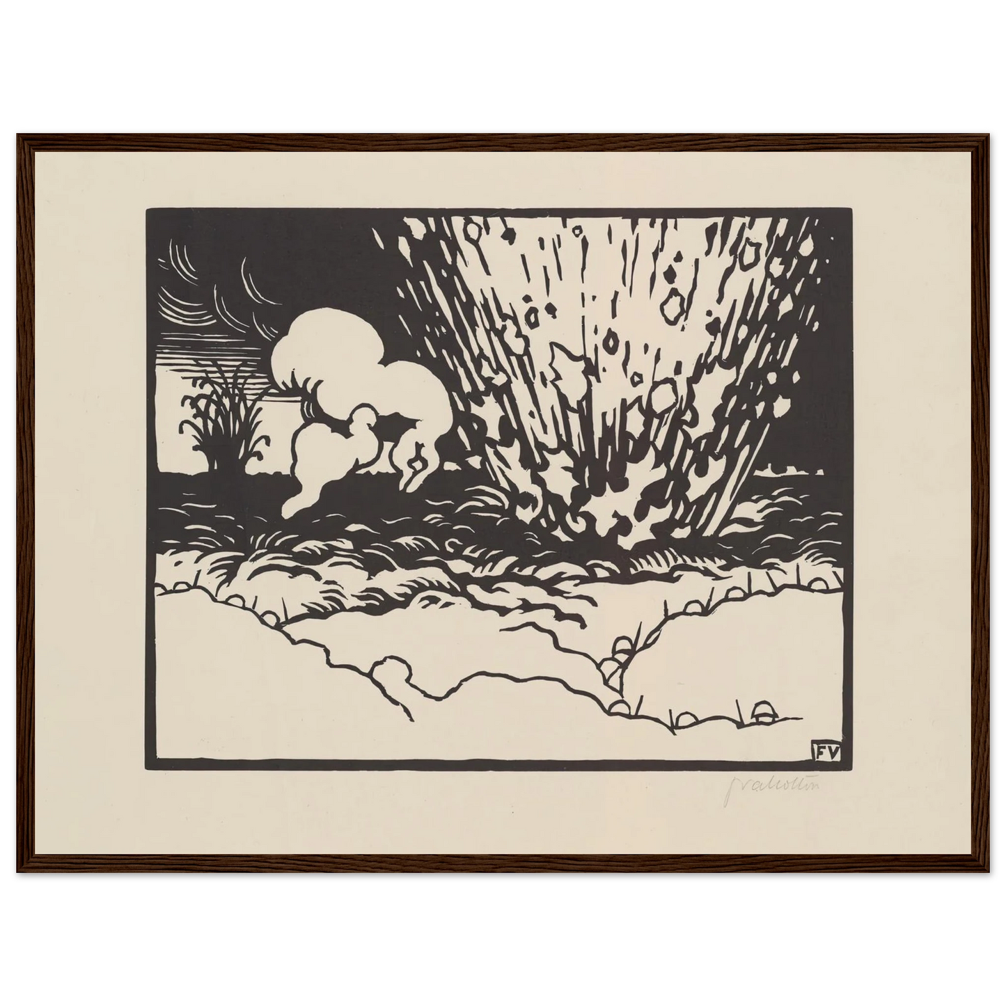 The Trench (La Tranchée) (1916) Art Print | Felix Vallotton-Quipham Collections