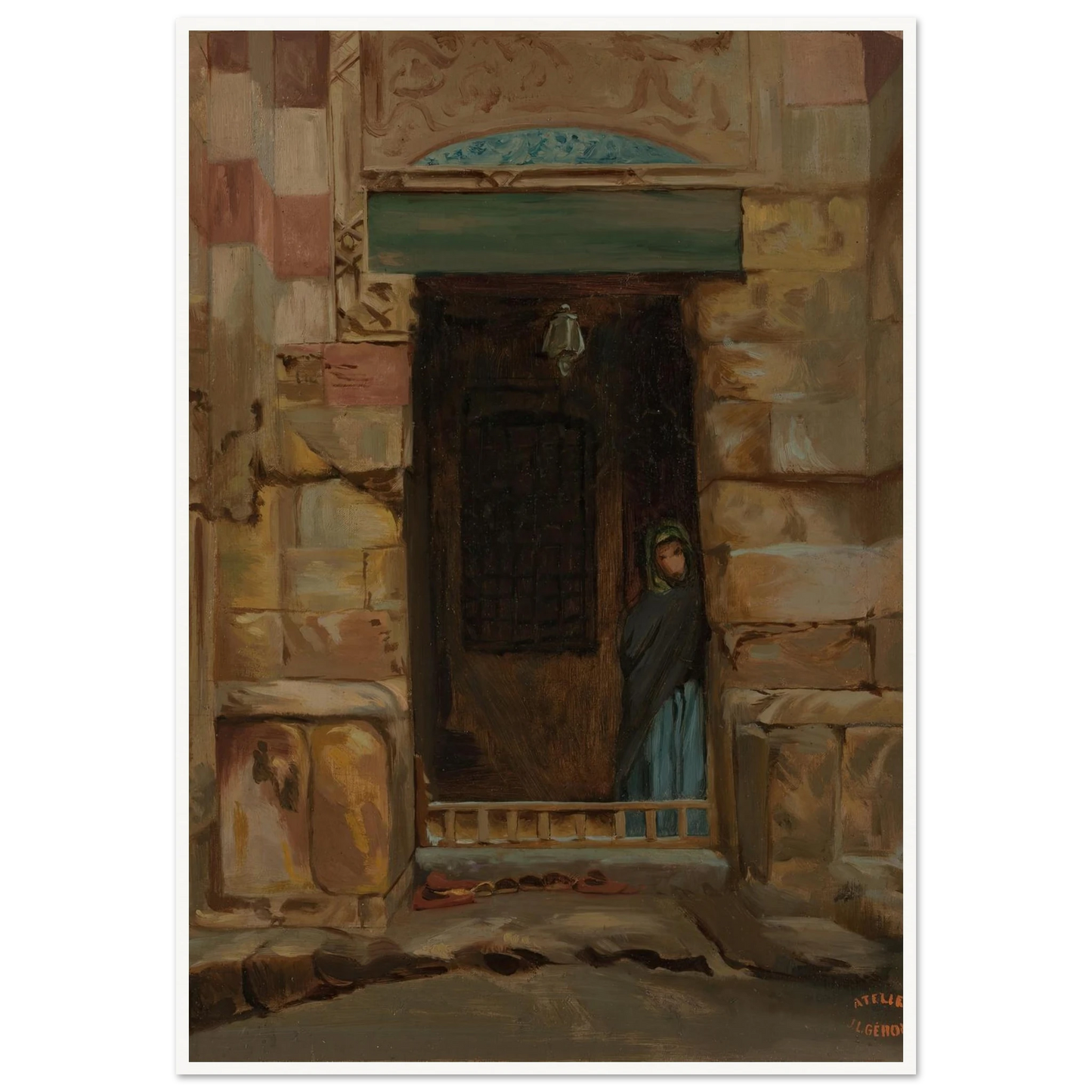 Arab Woman in a Doorway (1870) Art Print | Jean Leon Gerome-Quipham Collections