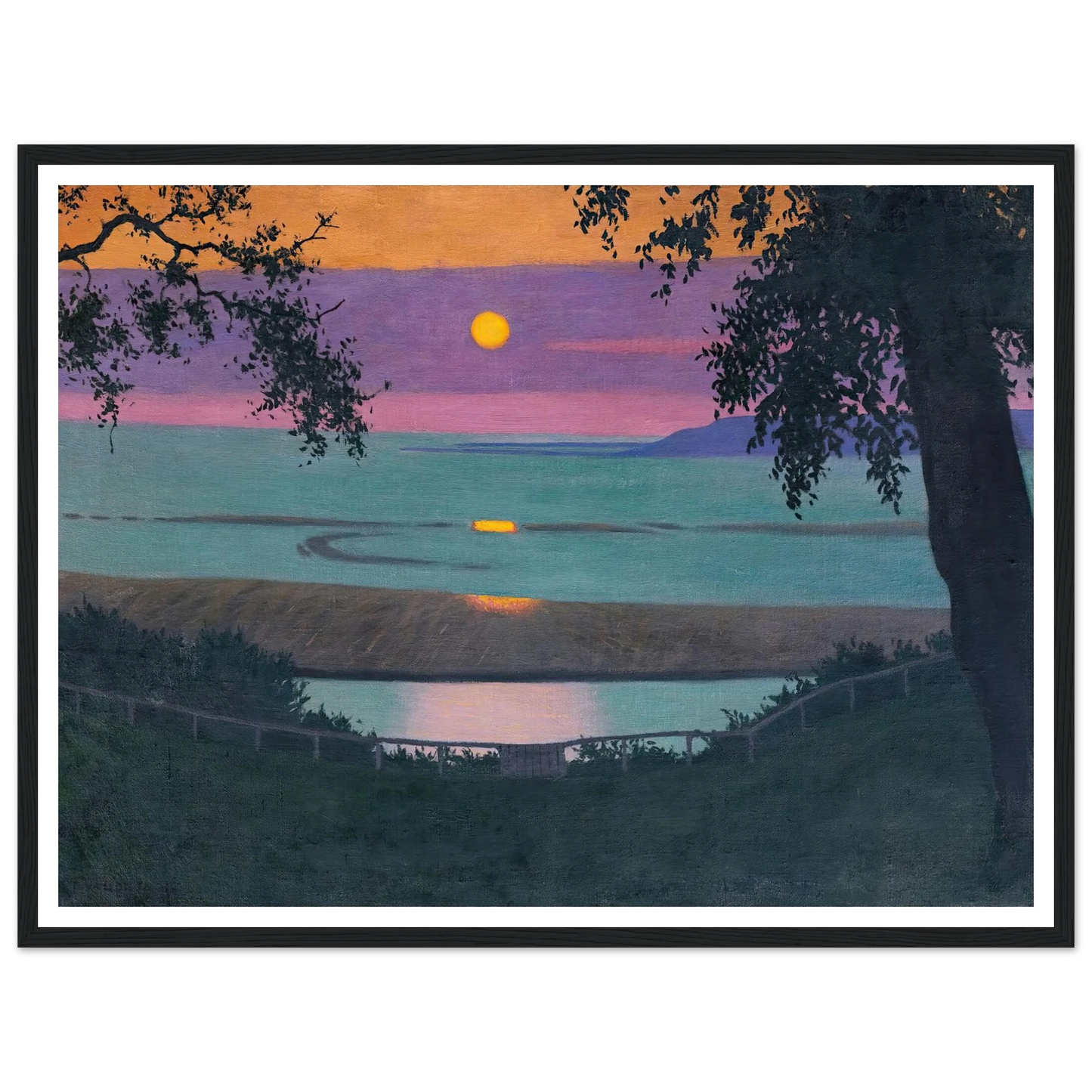 Sunset At Grace, Orange And Violet Sky (1918) Art Print | Felix Vallotton-Quipham Collections