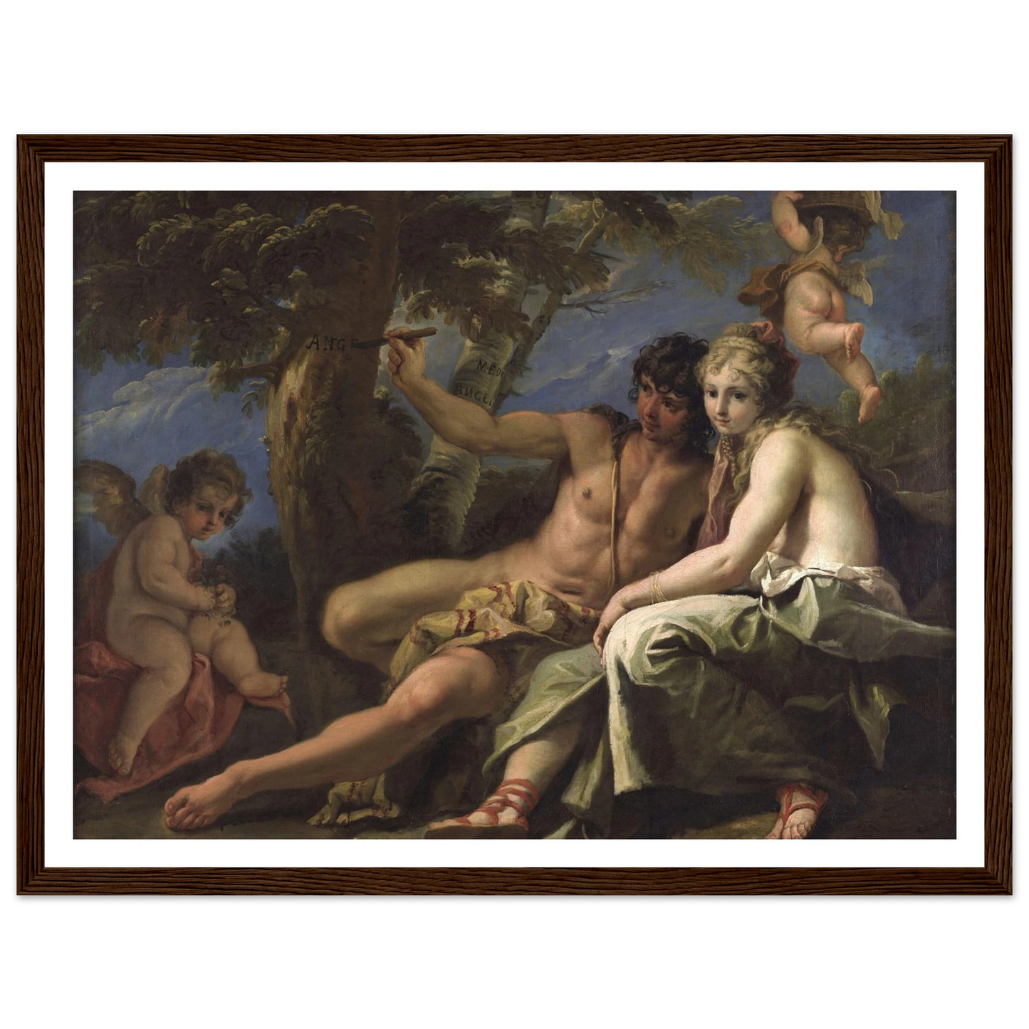 Angelica and Medoro (circa 1716) Art Print | Sebastiano Ricci-Quipham Collections
