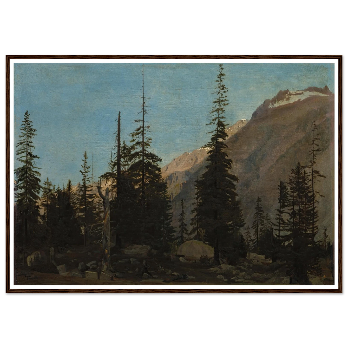 Alpine Landscape, The Handegg, Switzerland (1850s) Art Print | Jean Leon Gerome-Quipham Collections