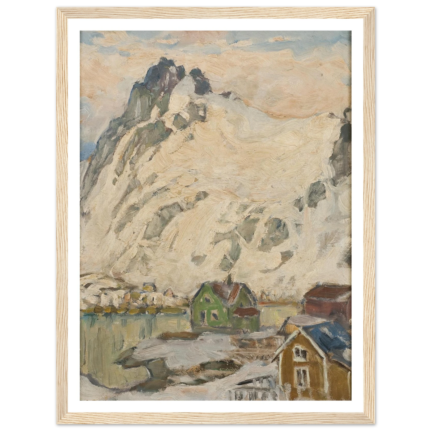At the Foot of the Mountain. Study from Lofoten (1905) Art Print | Anna Boberg-Quipham Collections