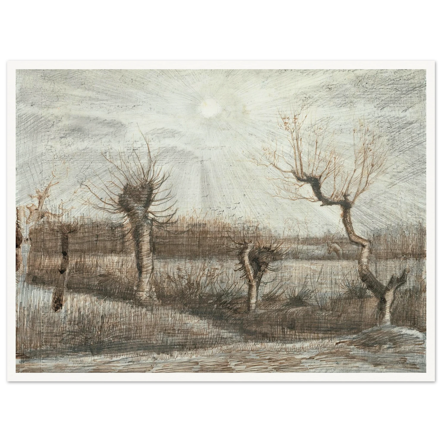 Tetards (Pollards) (1884) Art Print | Vincent van Gogh-Quipham Collections