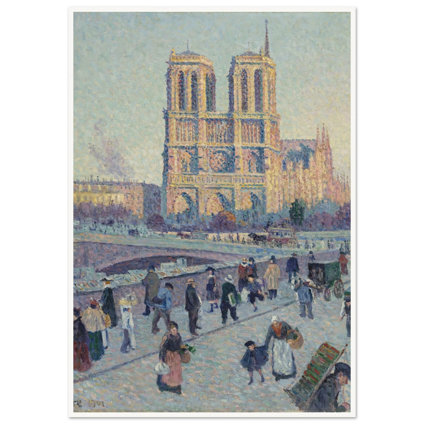The Quai Saint-Michel and Notre-Dame Art Print | Maximilien Luce-Quipham Collections
