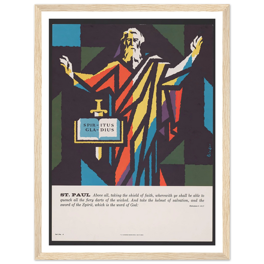 St. Paul (1962) Art Print | Joseph Binder - Framed Poster - 30x40 cm / 12x16″ - Black frame