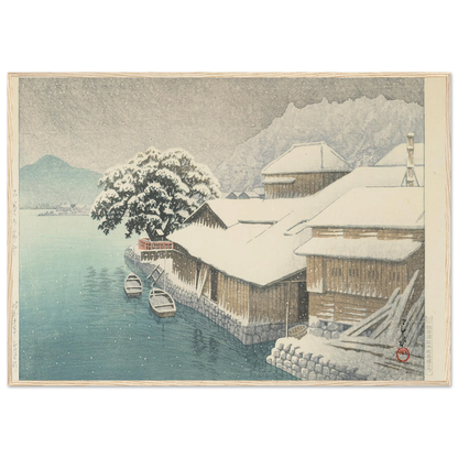 Ishinomaki no bosetsu (Evening Snow at Ishinomaki) (1935) Art Print | Kawase Hasui-Quipham Collections