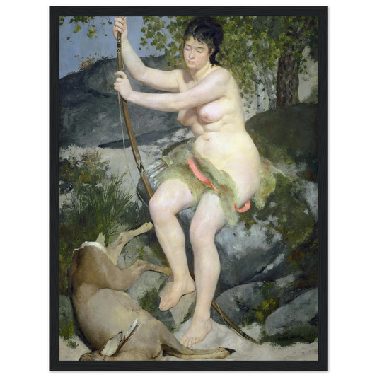 Diana (1867) Art Print | Pierre Auguste Renoir - Framed Poster - 30x40 cm / 12x16″ - Black frame