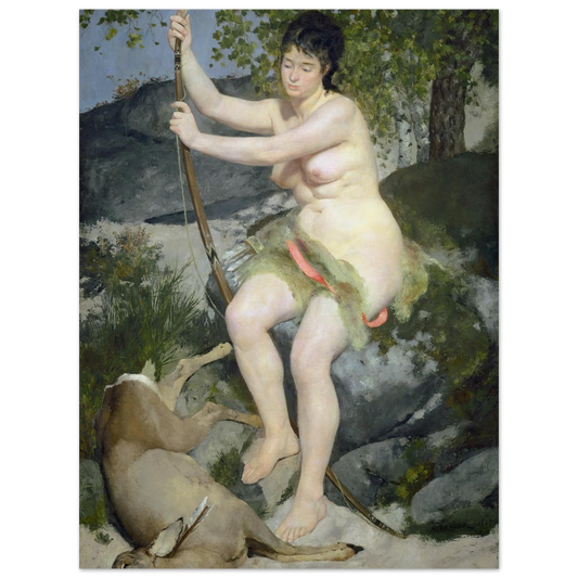 Diana (1867) Art Print | Pierre Auguste Renoir - Framed Poster - 30x40 cm / 12x16″ - Black frame