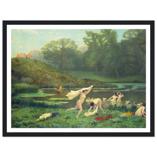 Diane Et Actéon Art Print | Jean Leon Gerome - Framed Poster - 30x40 cm / 12x16″ - Black frame