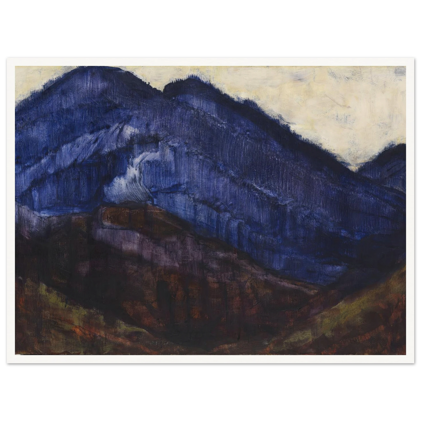 Die blauen Berge (ca 1912) Art Print | Christian Rohlfs - Framed Poster - 30x40 cm / 12x16″ - Black frame