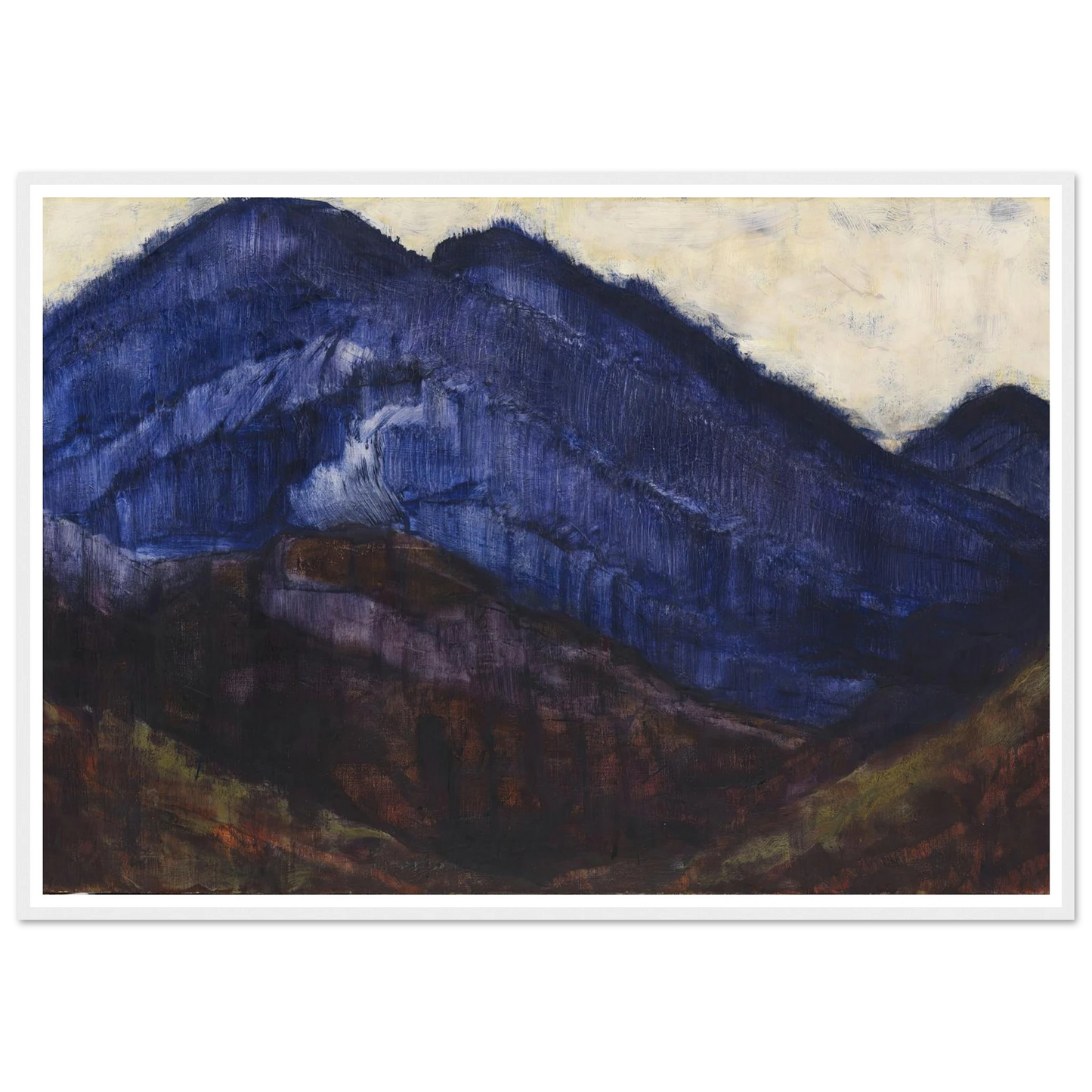 Die blauen Berge (ca 1912) Art Print | Christian Rohlfs - Framed Poster - 30x40 cm / 12x16″ - Black frame