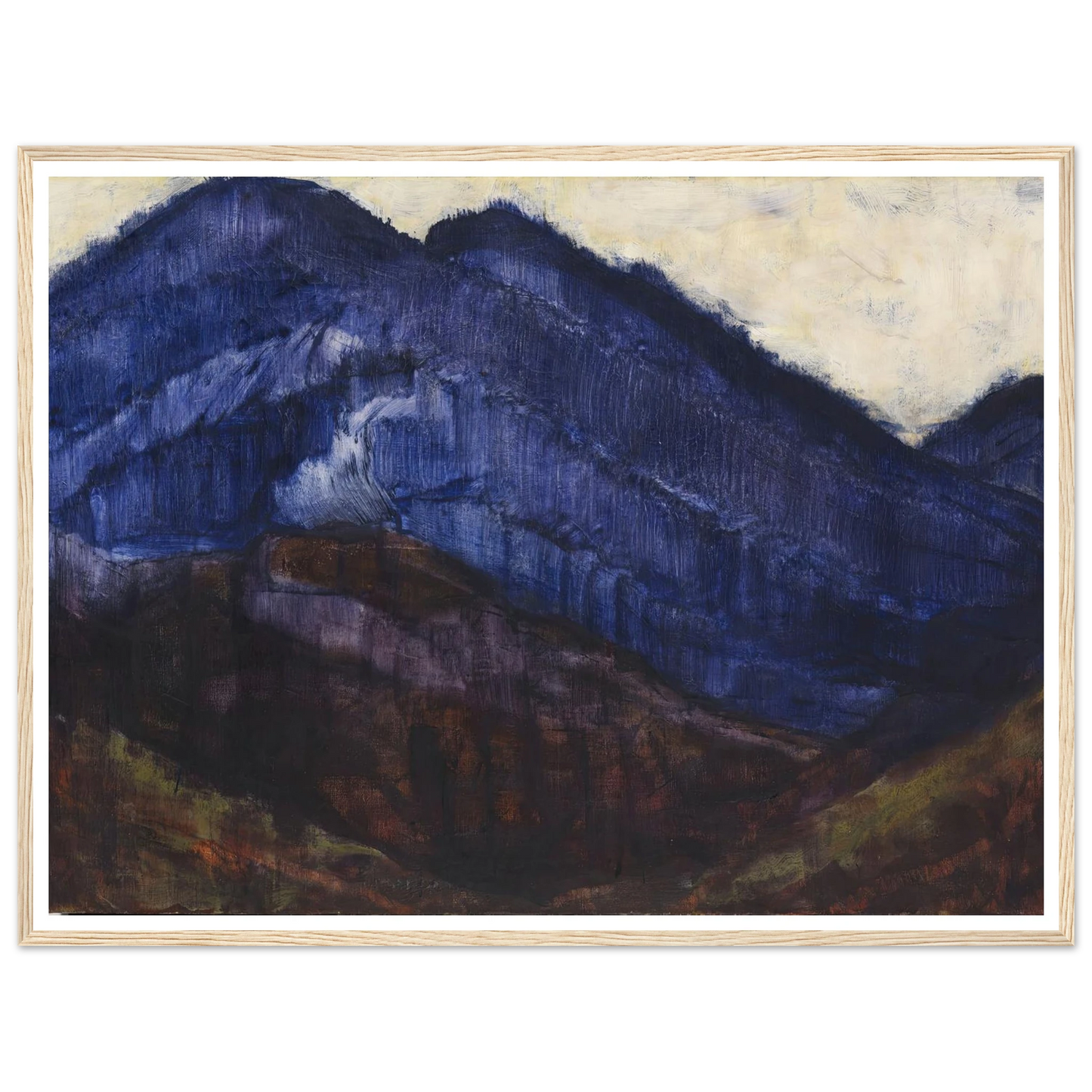 Die blauen Berge (ca 1912) Art Print | Christian Rohlfs - Framed Poster - 30x40 cm / 12x16″ - Black frame