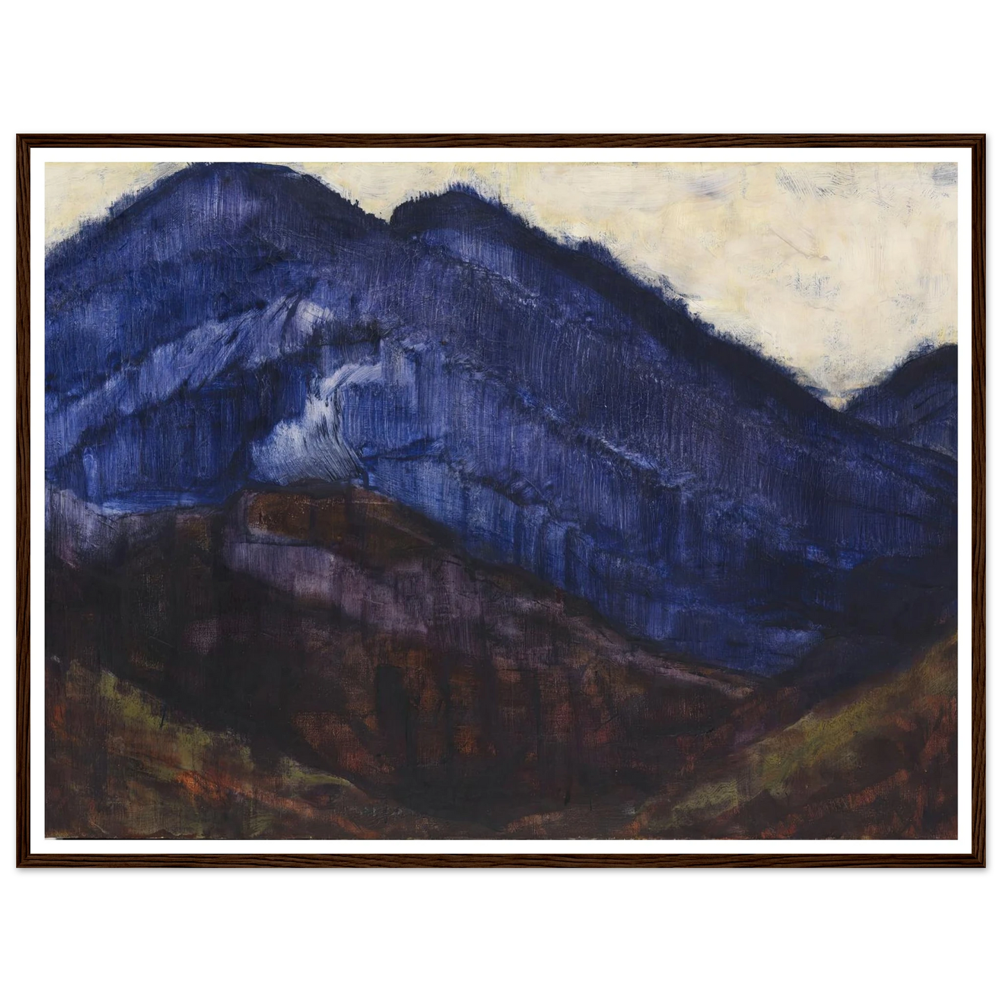 Die blauen Berge (ca 1912) Art Print | Christian Rohlfs - Framed Poster - 30x40 cm / 12x16″ - Black frame