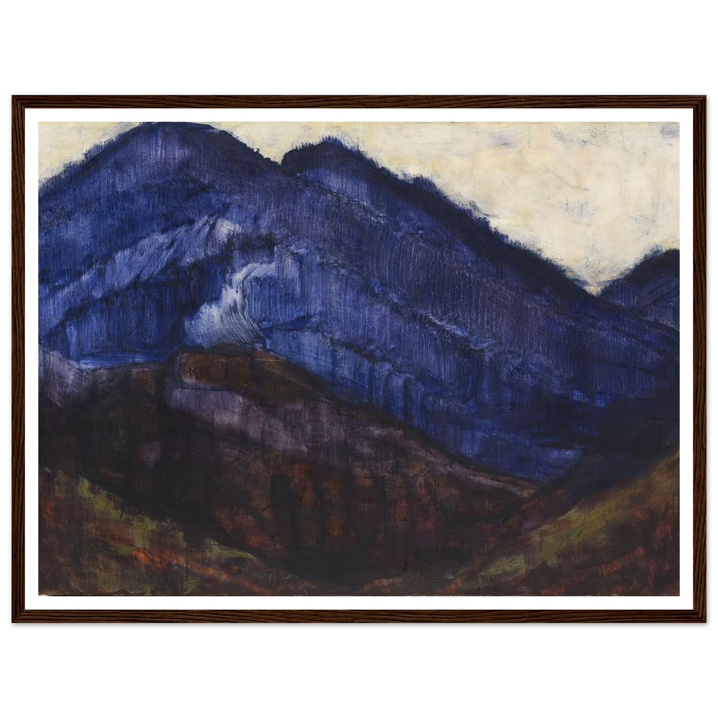 Die blauen Berge (ca 1912) Art Print | Christian Rohlfs - Framed Poster - 30x40 cm / 12x16″ - Black frame