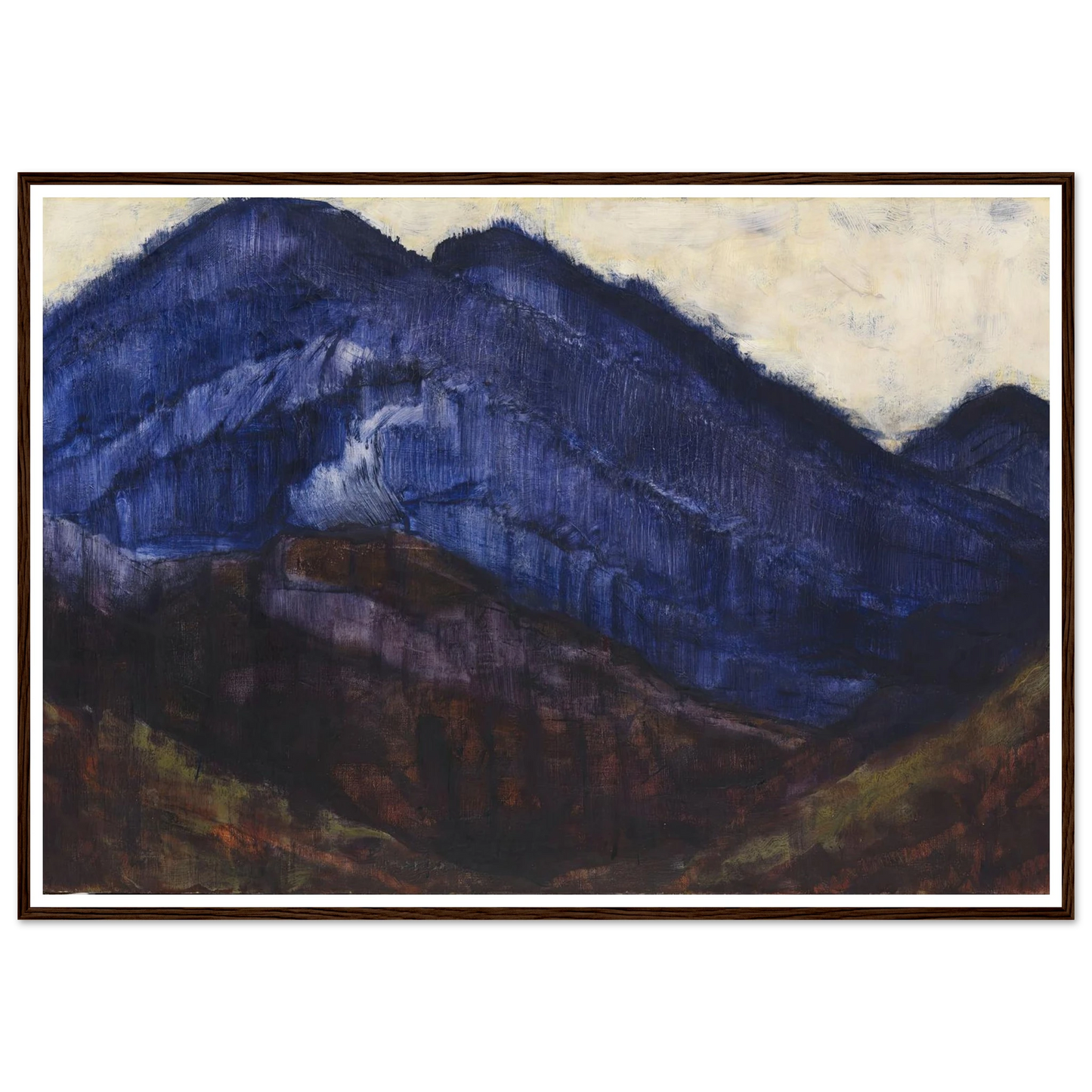 Die blauen Berge (ca 1912) Art Print | Christian Rohlfs - Framed Poster - 30x40 cm / 12x16″ - Black frame